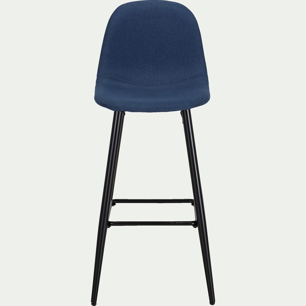 Chaise de bar - bleu figuerolles  H75cm-LOANA