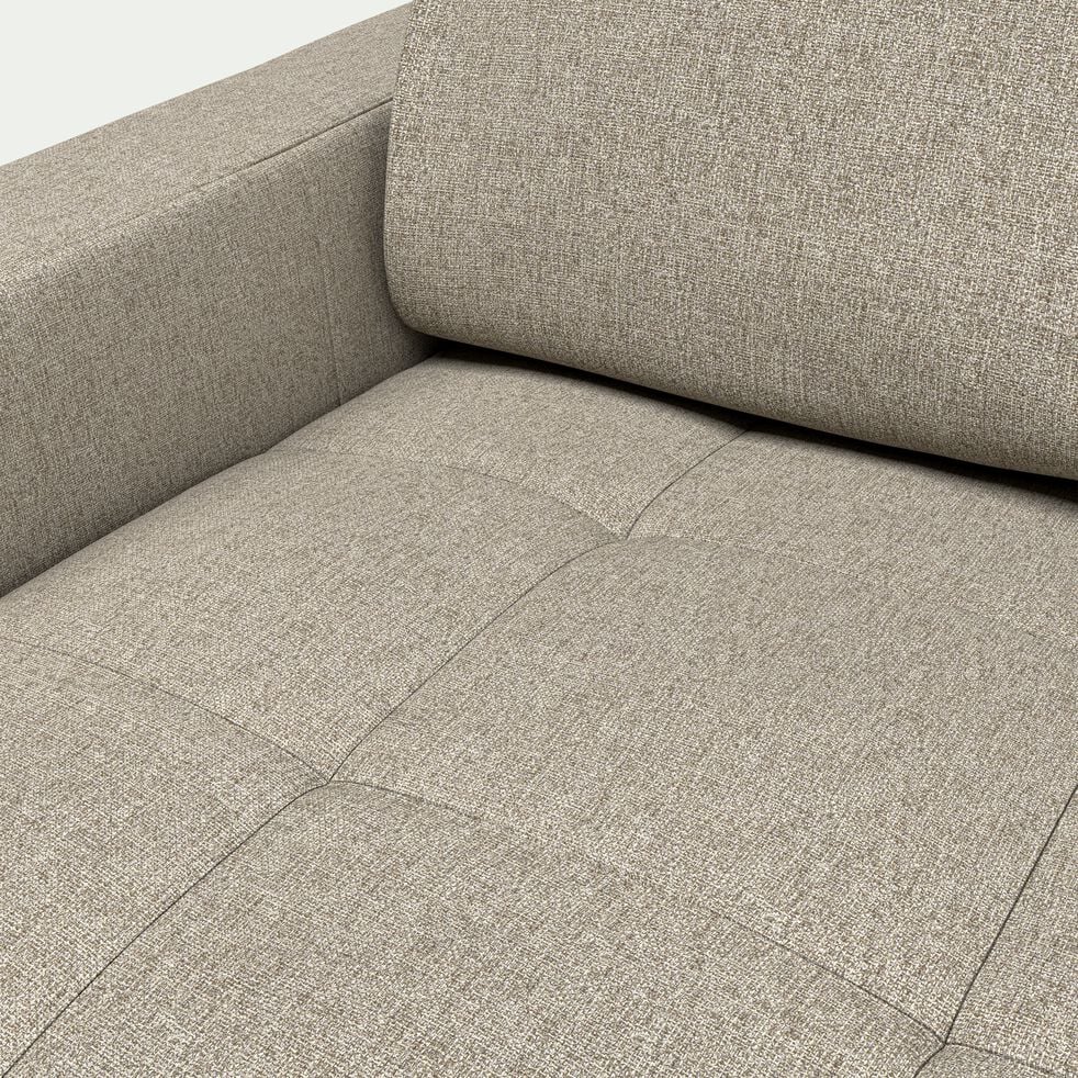 Canapé d'angle réversible en tissu pop avec accoudoirs 20cm - beige-MAURO