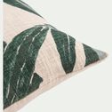 Housse de coussin motif agave en coton - blanc 45x45cm-AGAVA