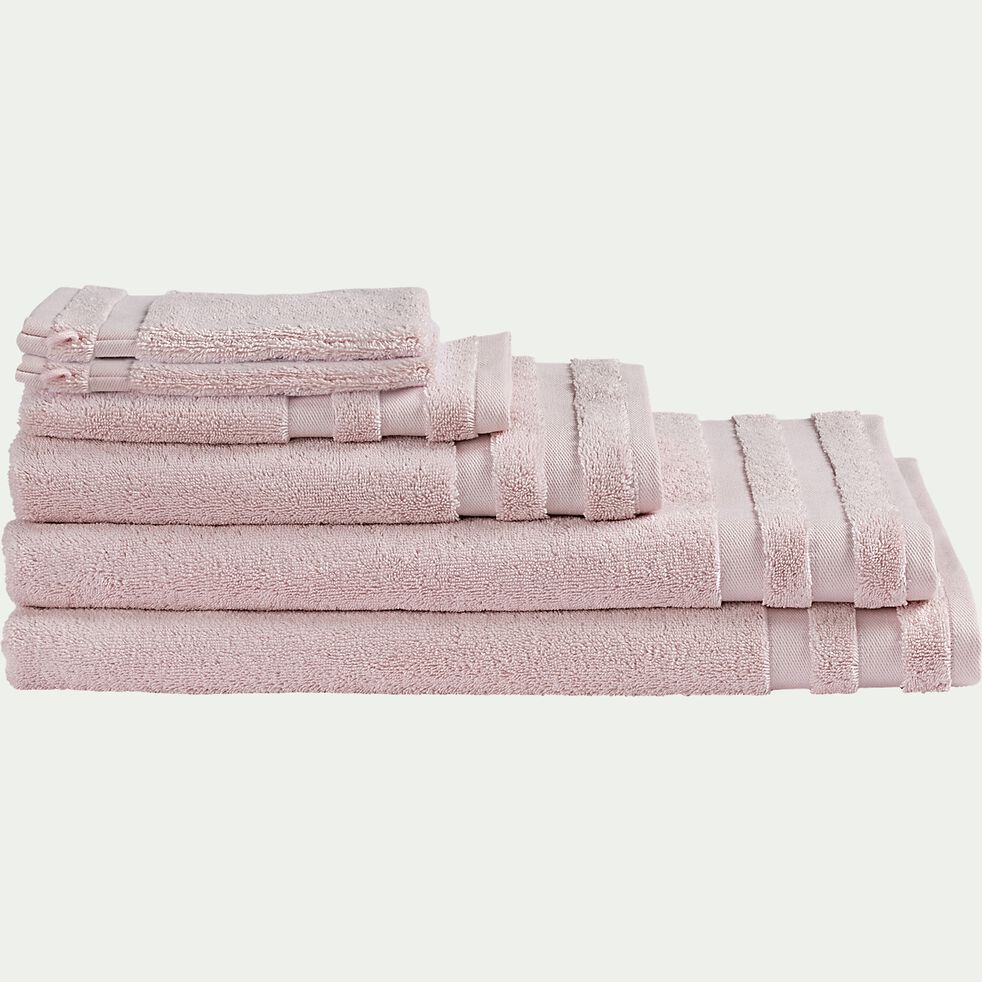 Drap de bain en coton - rose simos 100x150cm-Rania
