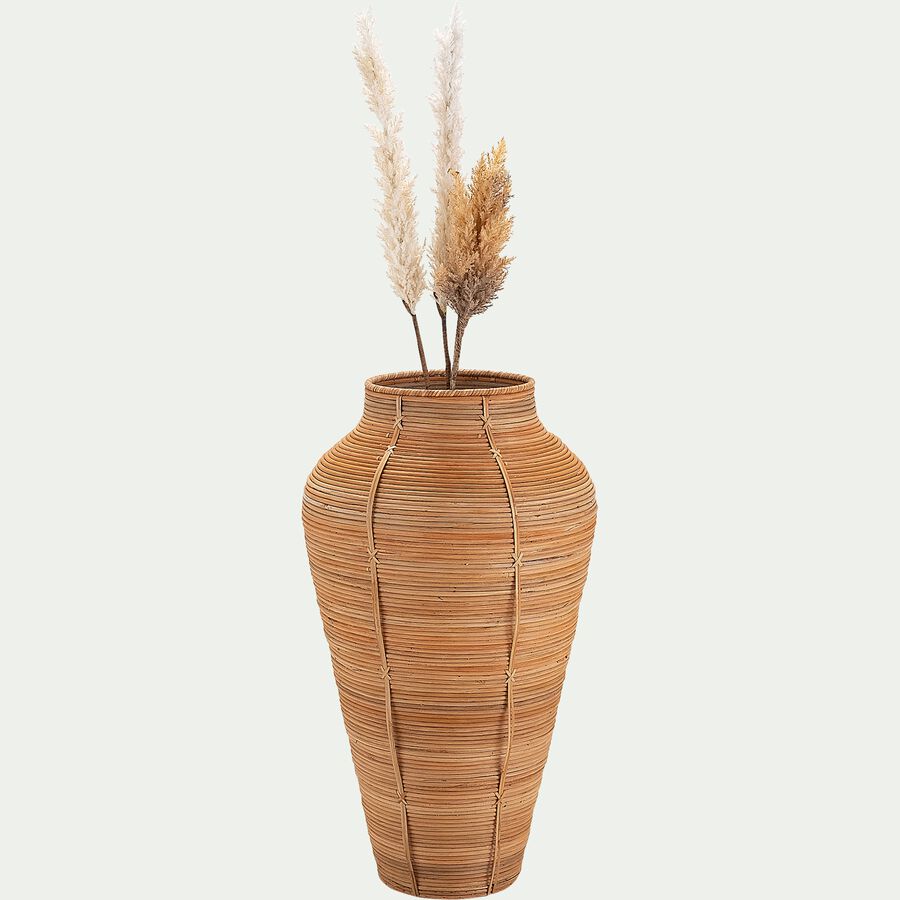 Vase tressé en rotin - naturel H80cm-ASSA