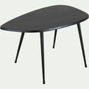 Table basse ovale en fonte d'aluminium - noir-LUCERAM