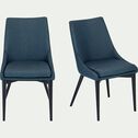 Chaise en tissu - bleu figuerolles-ABBY