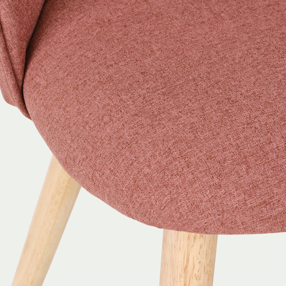 Chaise rétro en tissu - brun rhassoul-GAROS