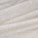 Nappe rectangulaire en coton enduit motif laurier - beige alpilles 150x250cm-LAURIER