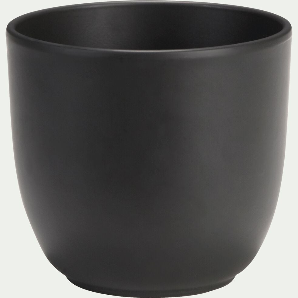 Pot noir mat en céramique-TUSCA