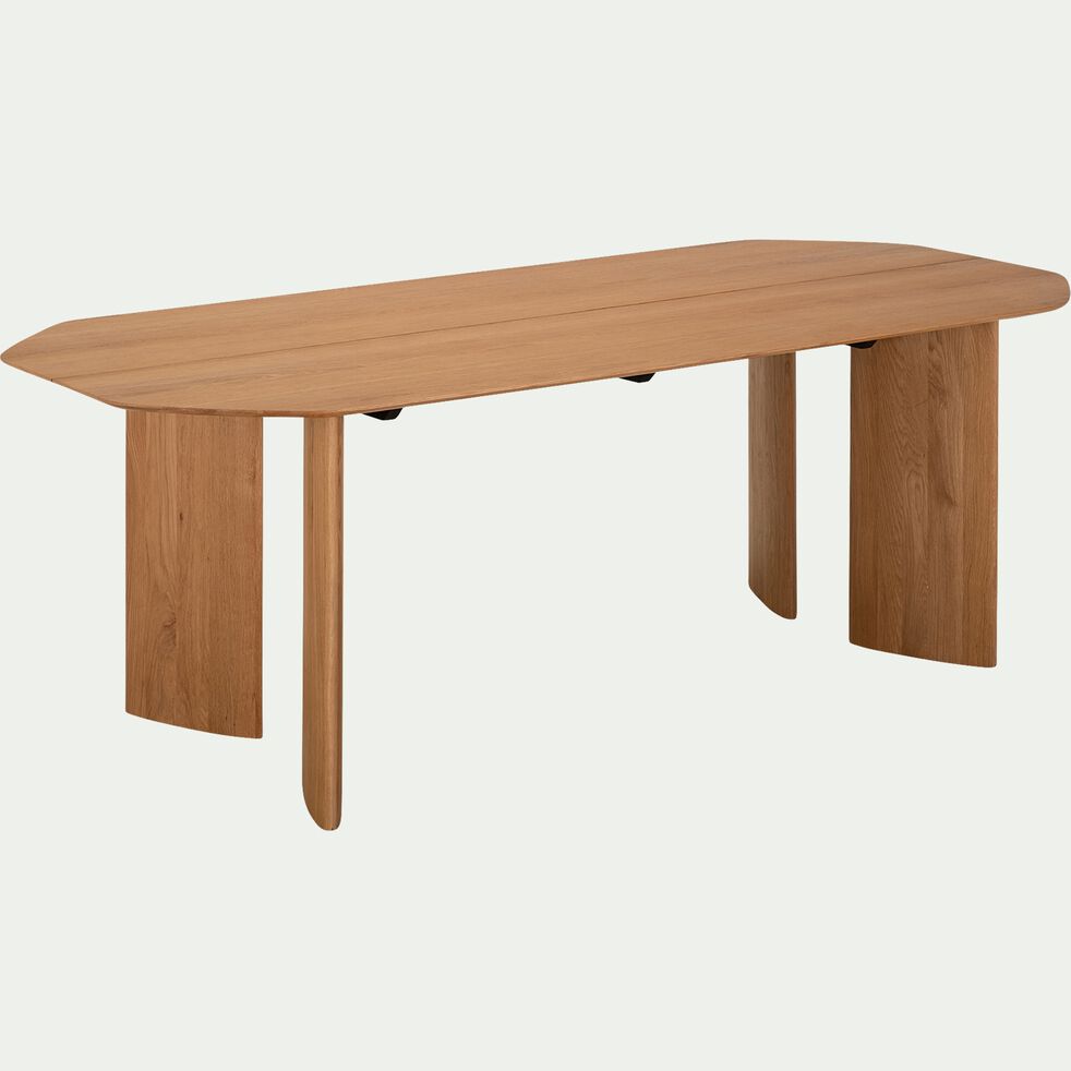 Table de repas ovale fixe en bois - bois clair (8 à 10 places)-BEAUMES