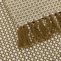 Plaid à franges et motifs en coton - jaune alep 130x170cm-PARA