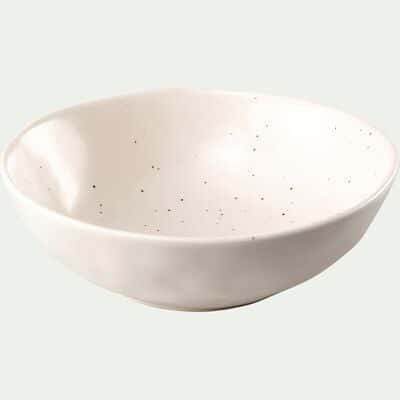 Assiette creuse en grès - beige mat D17,5cm-MINORQUE