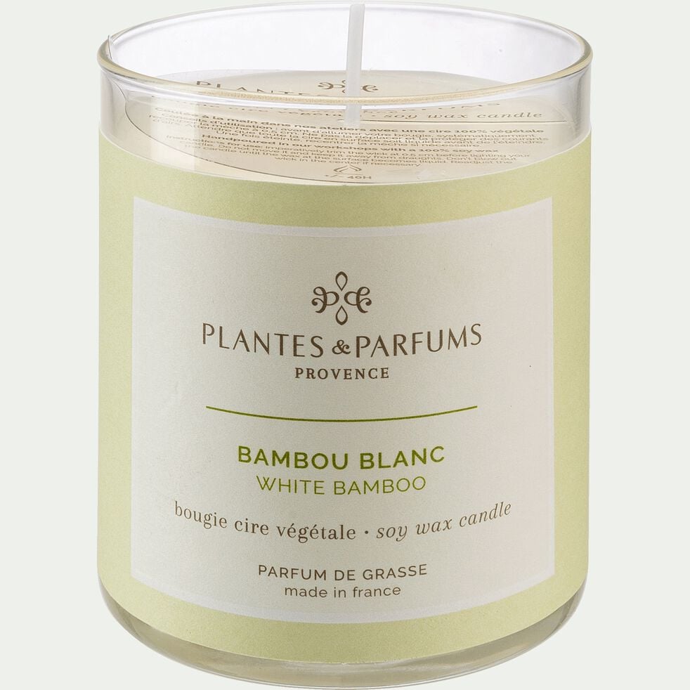 Bougie parfumée senteur Bambou Blanc 180g-MANON