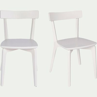 Chaise en bois - blanc nougat-SUZIE