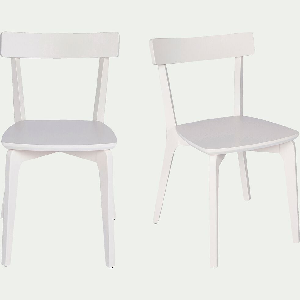 Chaise en bois - blanc nougat-SUZIE