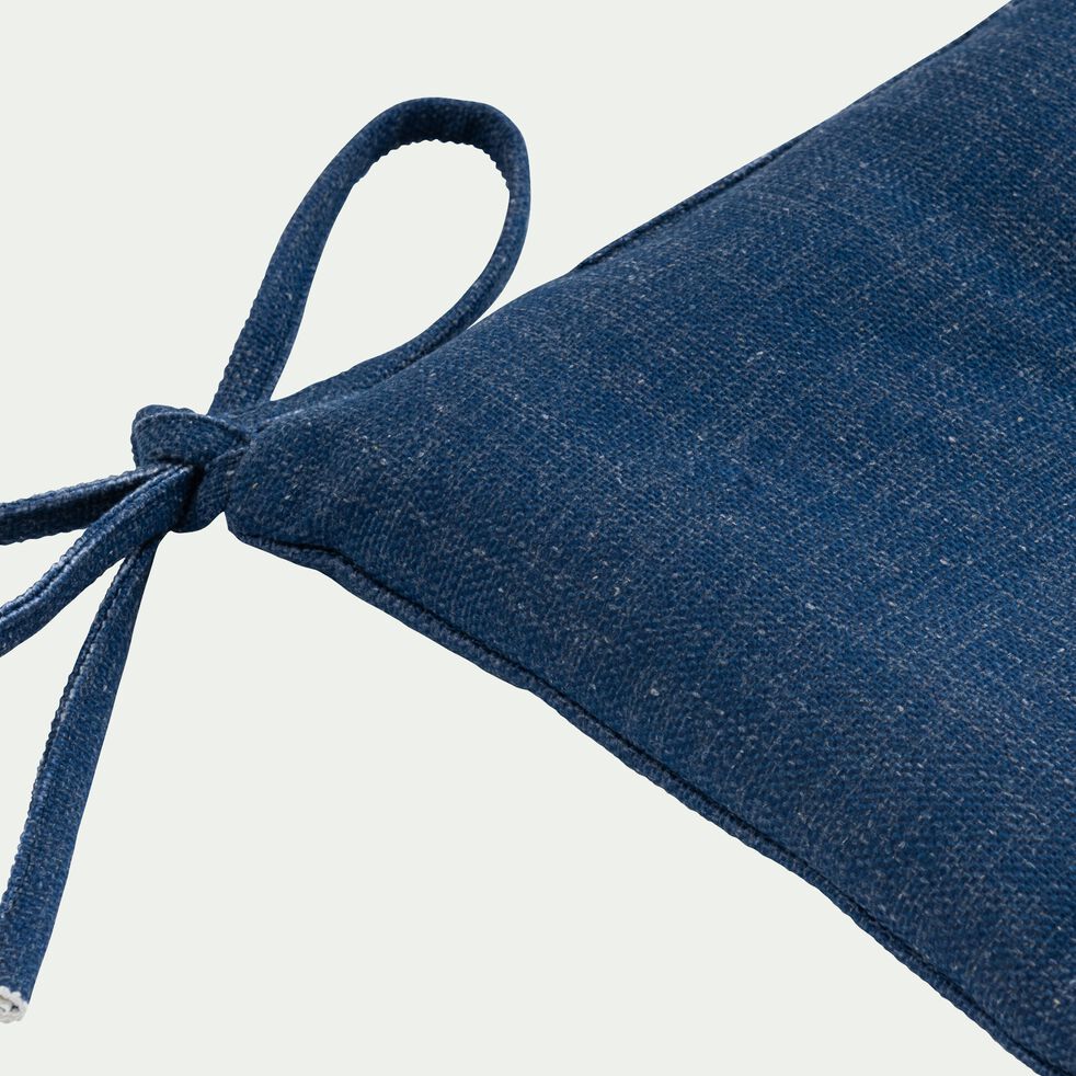 Galette de chaise de jardin en tissu déperlant - bleu-MIKO