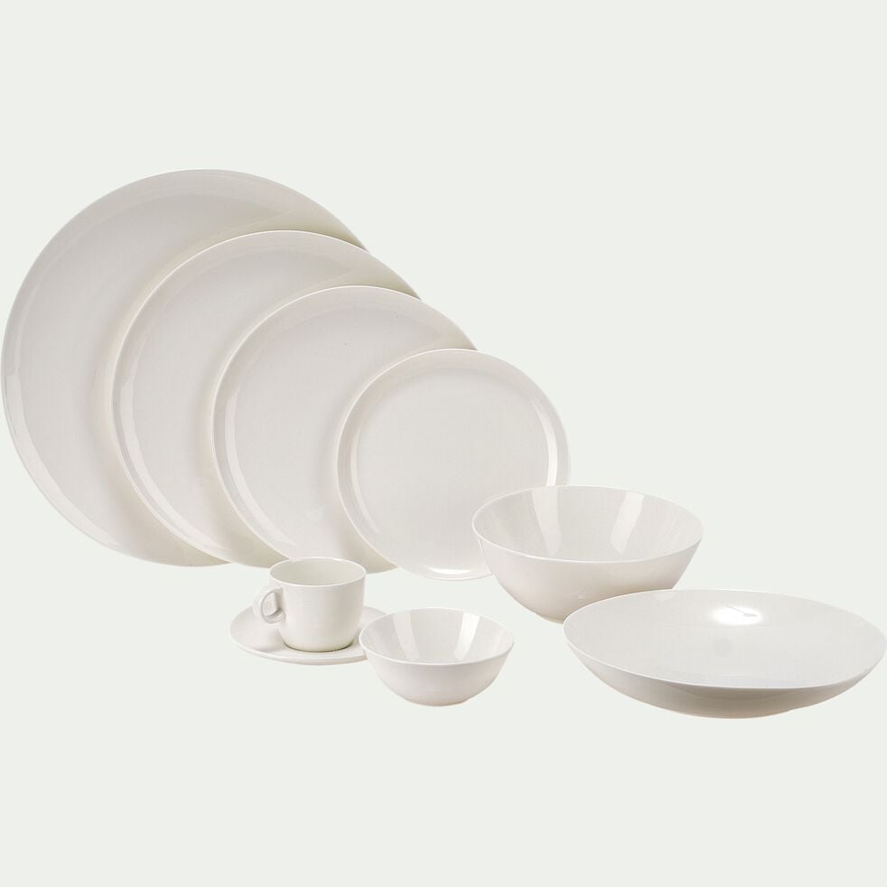 Assiette plate en porcelaine légère qualité hôtelière D25cm-SENANQUE