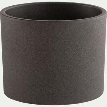 Cache-pot en céramique - gris ardoise D17,5xH14,5cm-JOS