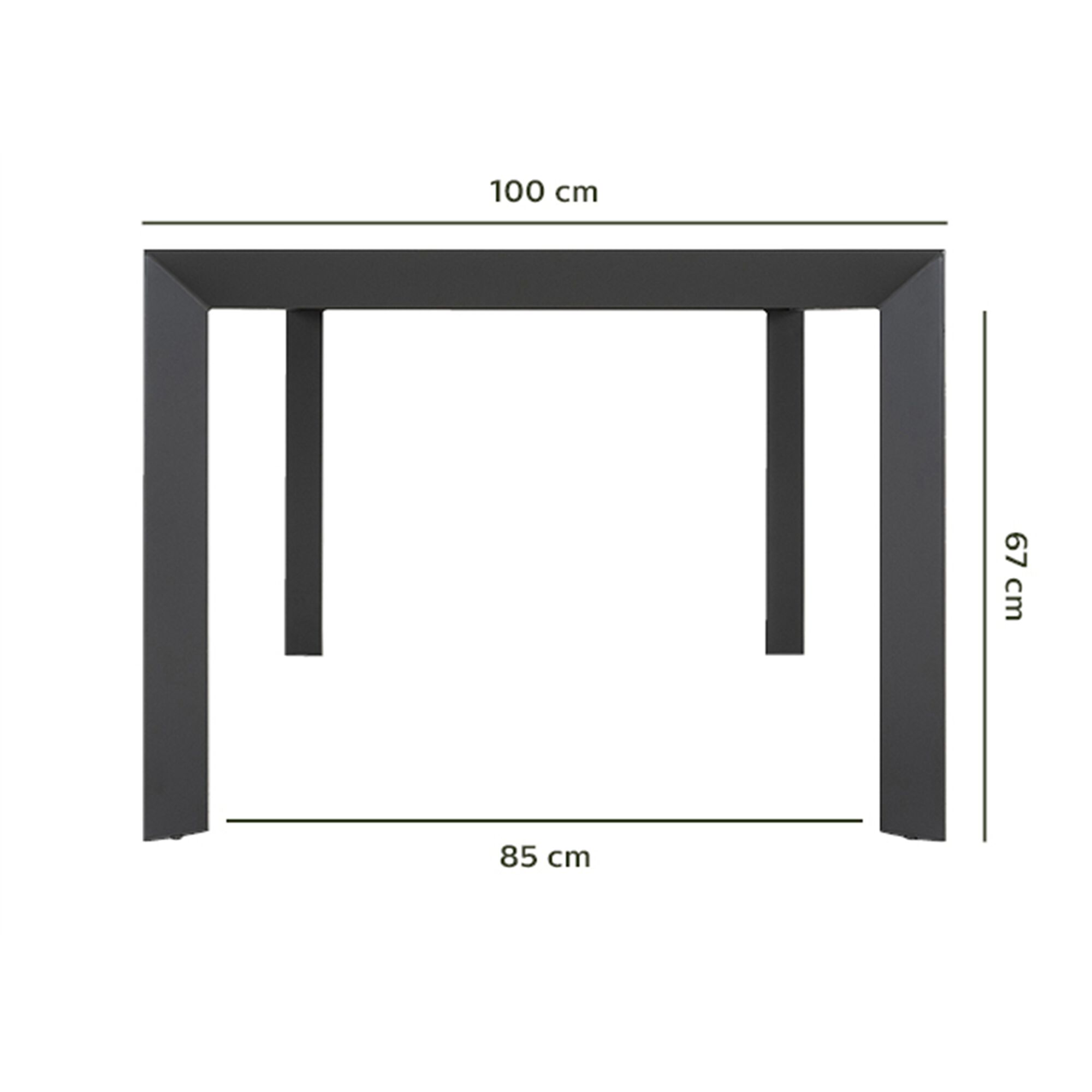 Table de jardin en aluminium et teck - noir (8 places)-MASSIMO