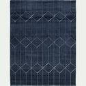 Tapis à motifs géométriques - bleu 160x230cm-ORPHEE