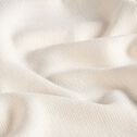 Plaid à franges en laine 130x170cm - blanc écru-LENOS