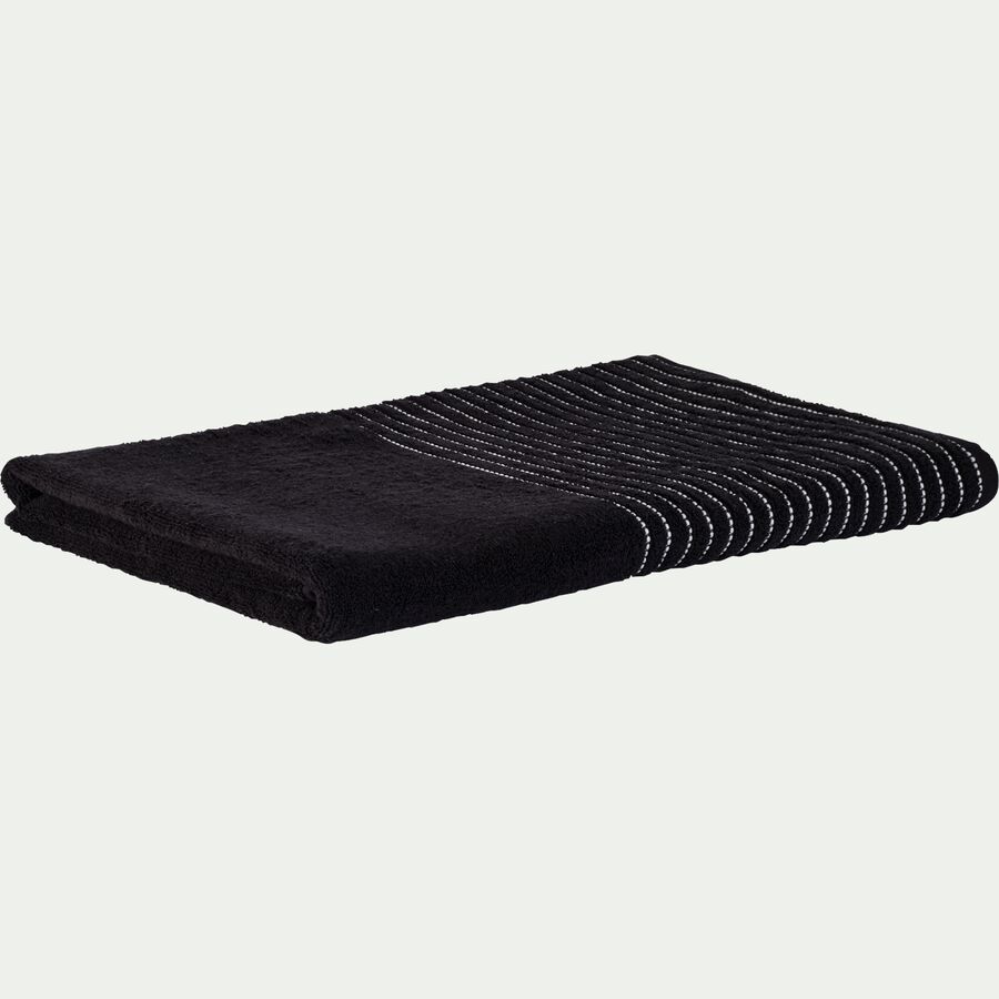 Drap de bain en coton - noir 100x150cm-Rhodes