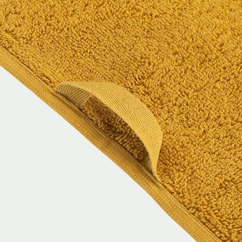 Serviette de toilette en coton - jaune argan 50x100cm-Ryad