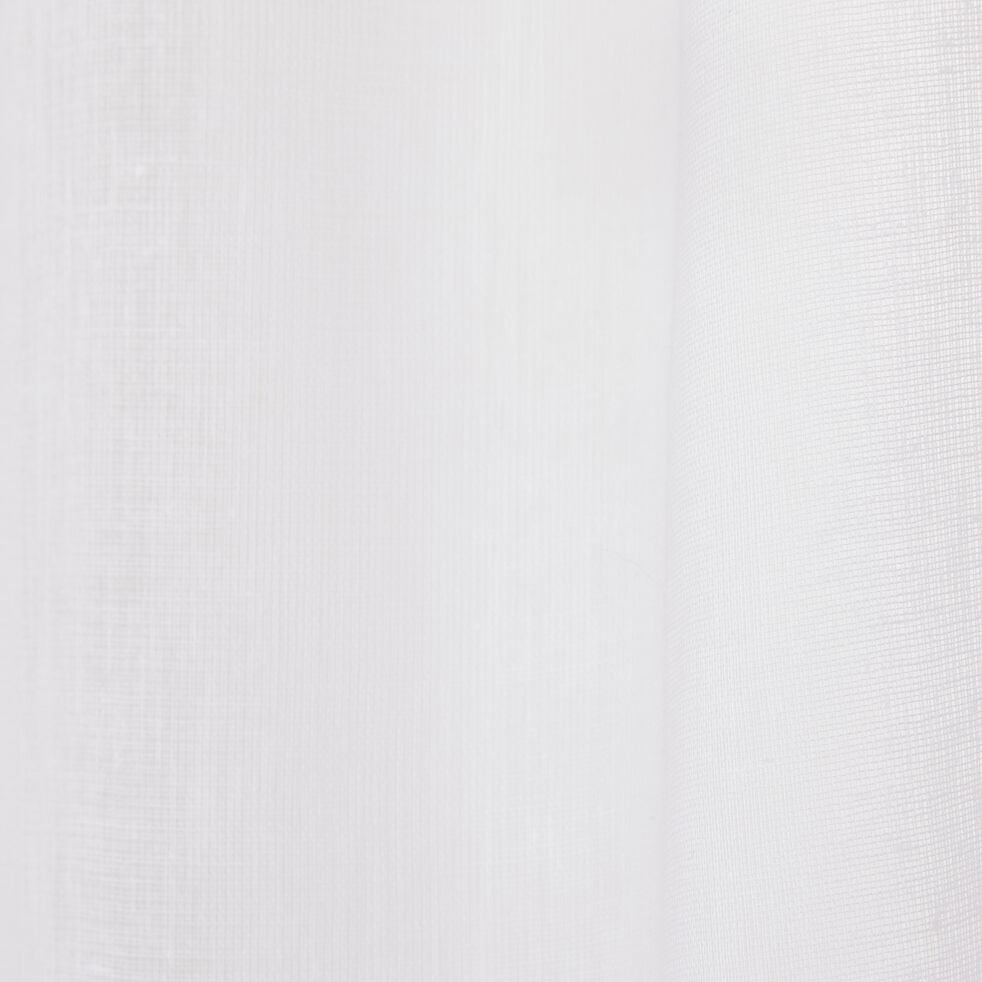 Voilage à nouettes en coton - blanc 105x250cm-Lola