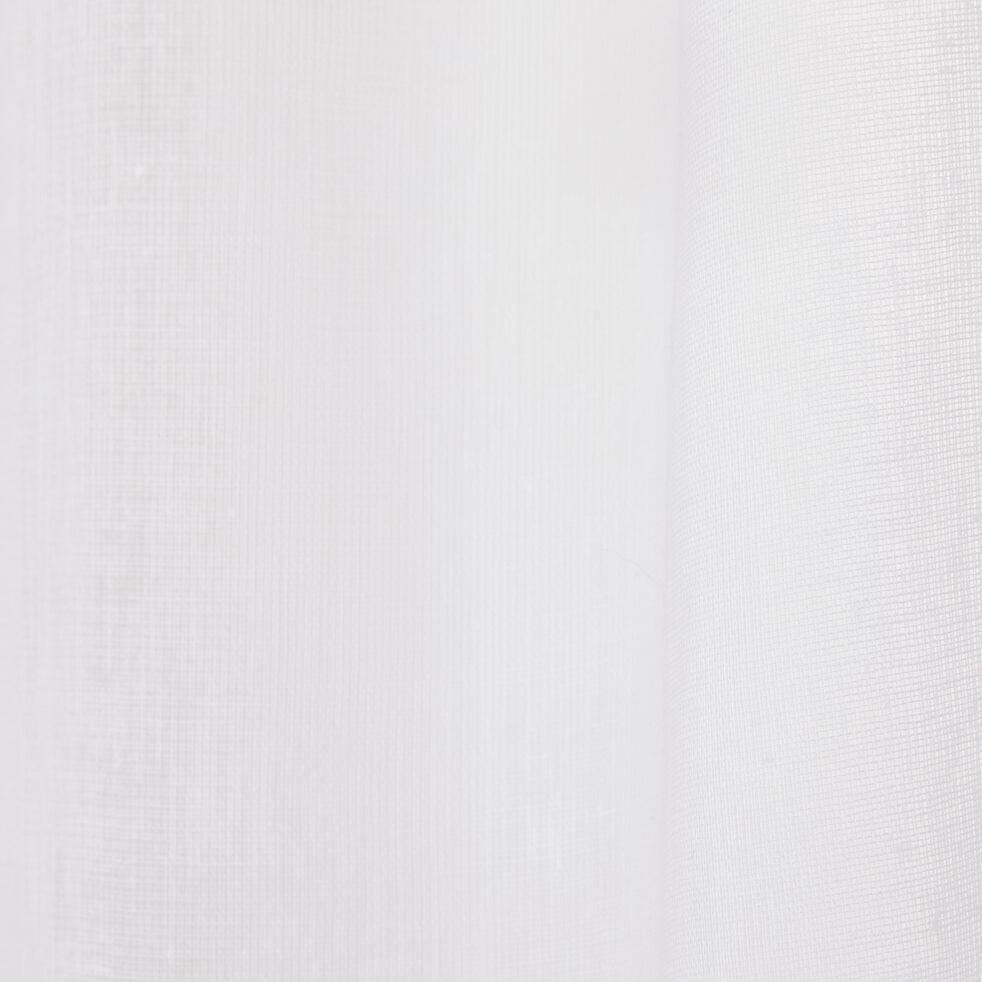 Voilage à nouettes en coton - blanc 105x250cm-LOLA