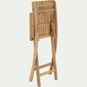 Chaise de jardin pliante en acacia huilé - bois clair-CARLO