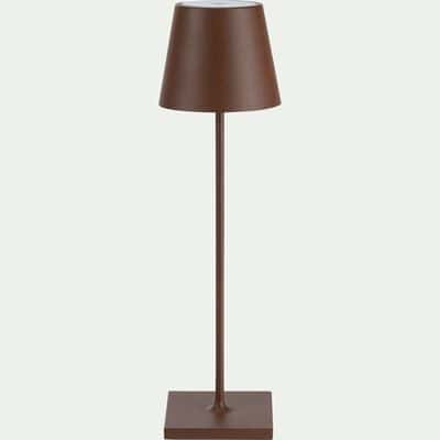 Lampe de table sans fil LED blanc chaud - brun rustrel H38xD10cm-KELLY