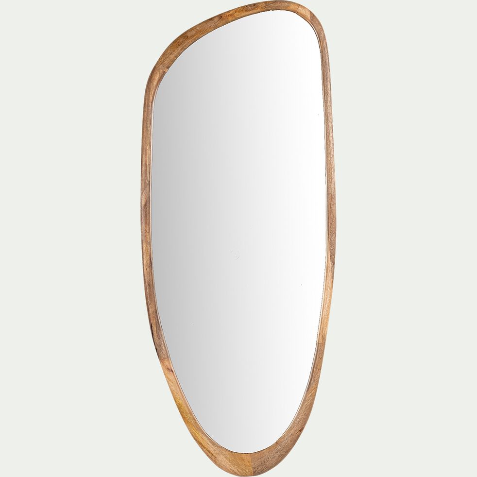 Miroir ovale en bois de manguier - naturel H120cm-ARDARA