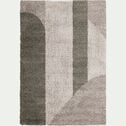 Tapis shaggy à motifs géométriques 160x230cm - gris-CURLO