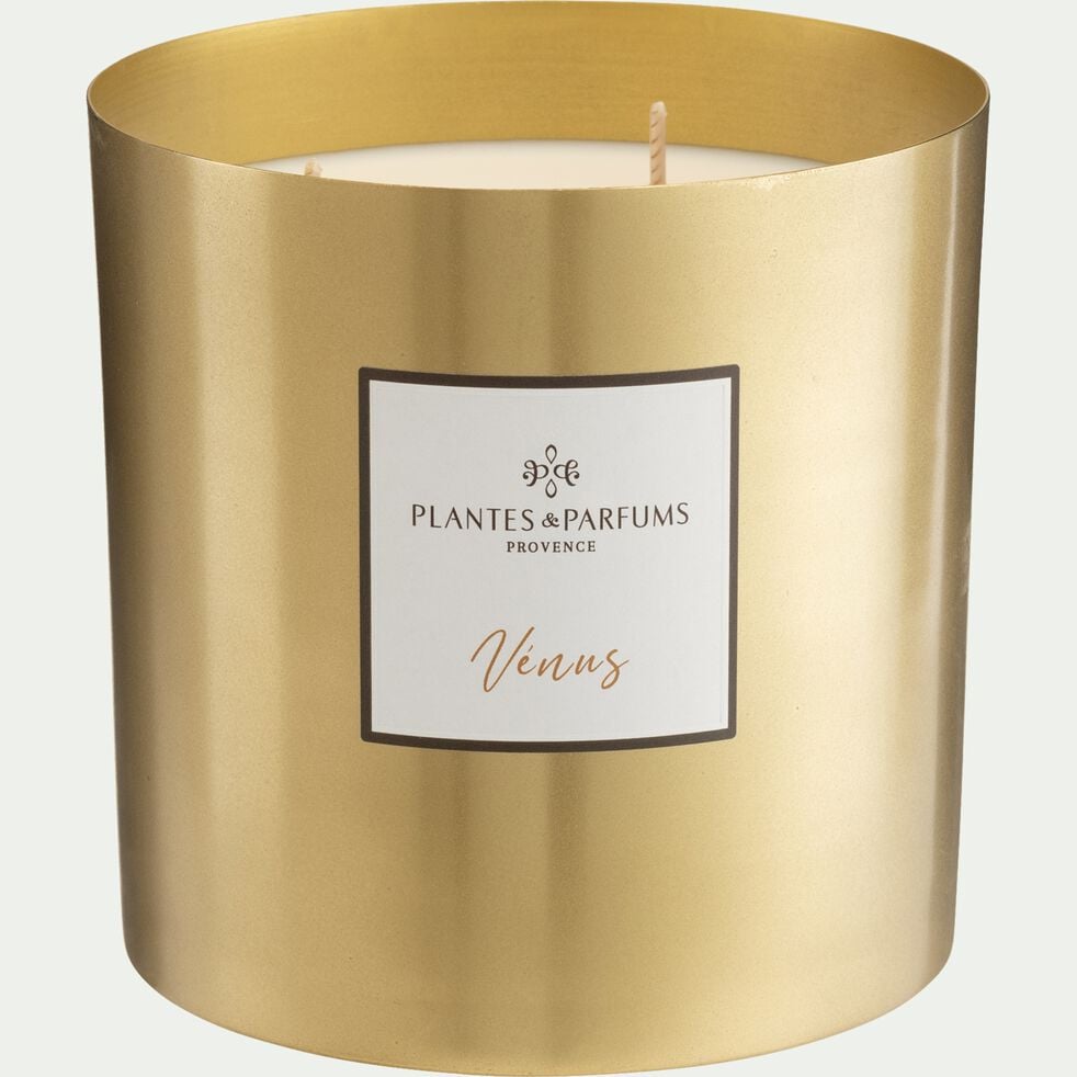 Grande bougie parfumée senteur vénus - doré 1kg-MANON