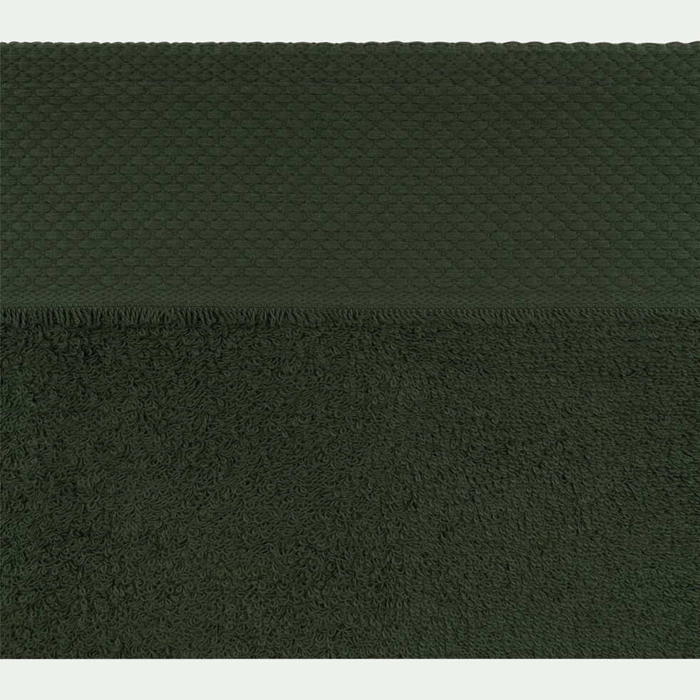 Serviette de toilette en coton peigné - vert cèdre 50x100cm-AZUR