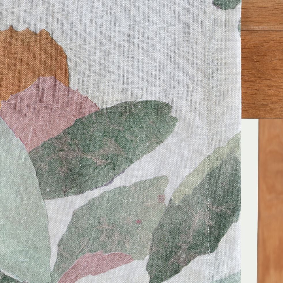 Chemin de table motif floral en coton - 50x200cm-HEMIS