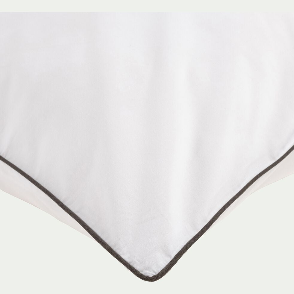 Lot de 2 taies d'oreiller en percale de coton - blanc 65x65cm-BONSON