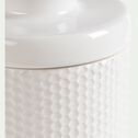 Pot à coton en céramique - blanc ventoux H13,5cm-GHIBO