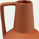 Vase avec une anse en céramique - terracota H12cm-HIINAAN
