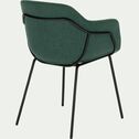 Chaise en tissu avec accoudoirs - vert cèdre-CHLOE