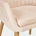 Chaise avec accoudoirs en tissu - beige-ZENICA