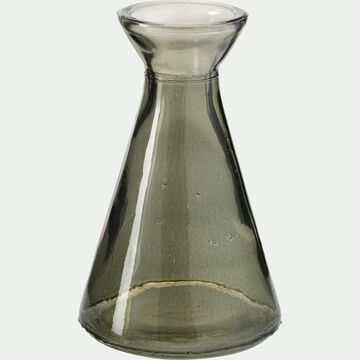 Vase en verre - vert D6,8cmxH11cm-PADOUA