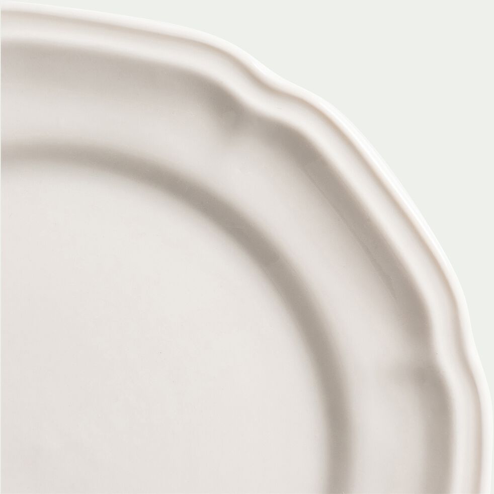 Assiette à dessert en porcelaine D21cm - blanc-MARLI