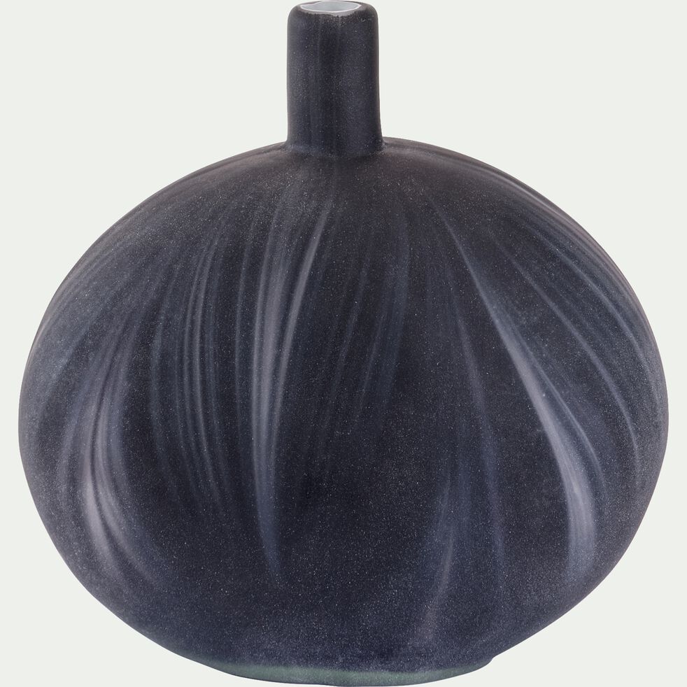 Soliflore en verre avec motifs - noir H21,5cm-VOLIRI