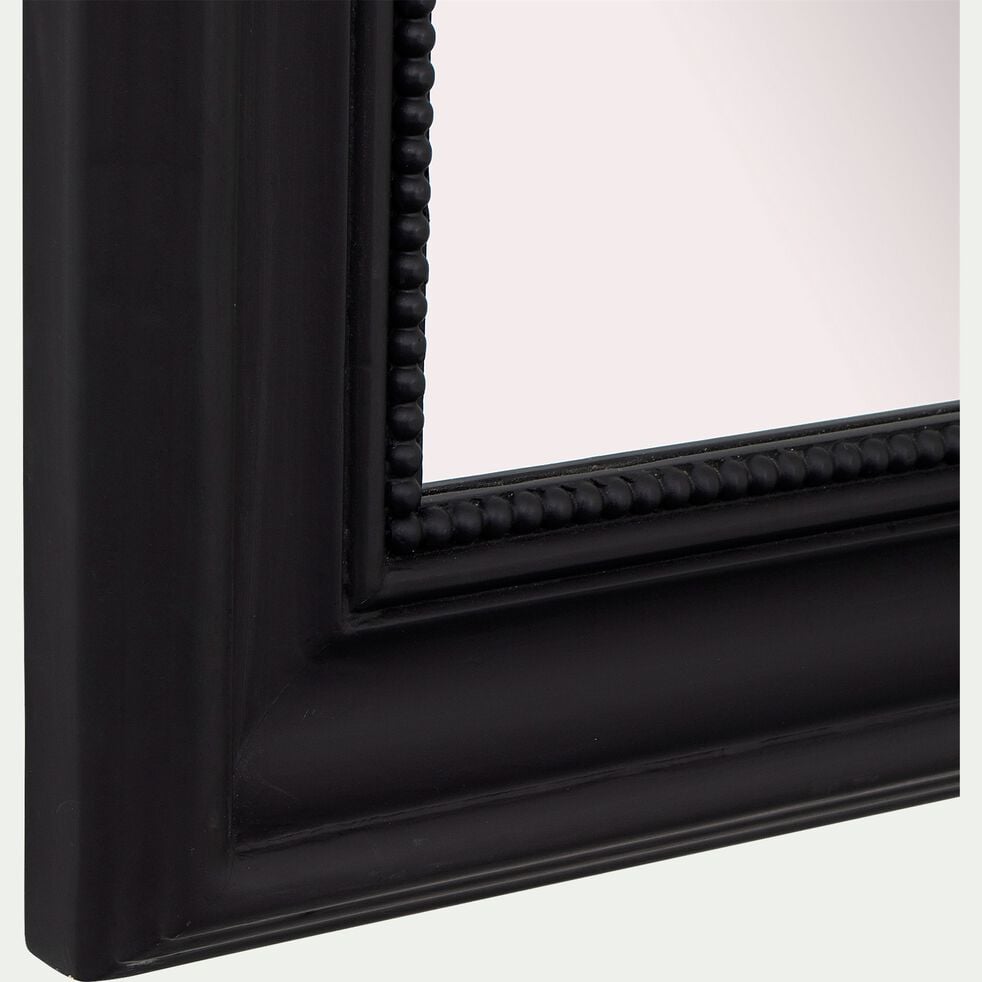 Miroir à moulures en bois - noir H115cm-GALINETTE