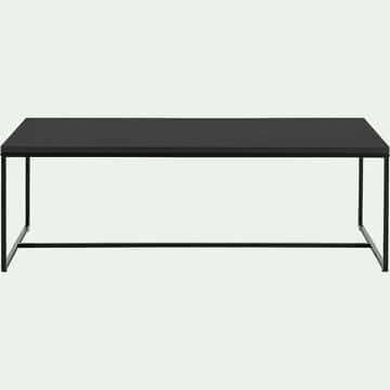 Table basse rectangulaire en bois et acier - noir-LEONORE