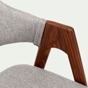 Chaise en tissu et effet bois - gris borie-GARETTE