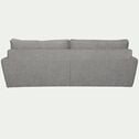 Canapé 3 places fixe en tissu sans pieds - gris clair-ICONE