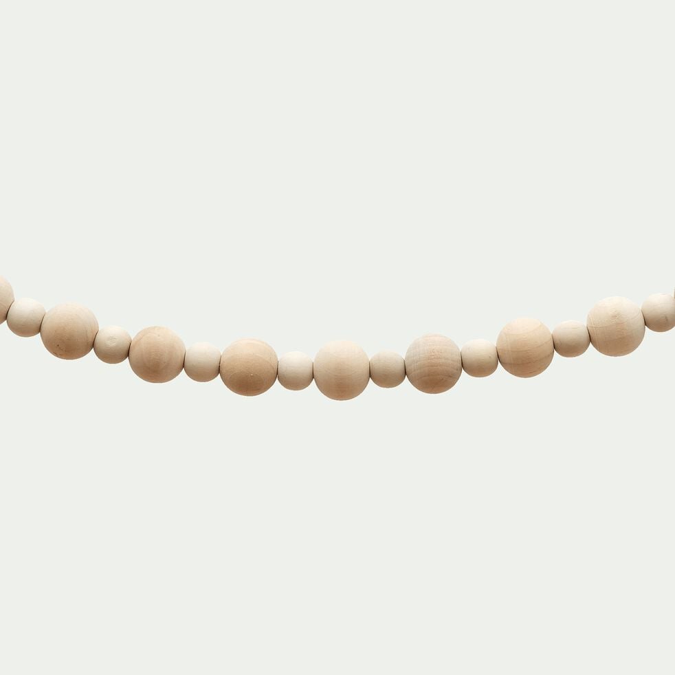 Guirlande de perles en bois d'érable - naturel L160cm-KALI