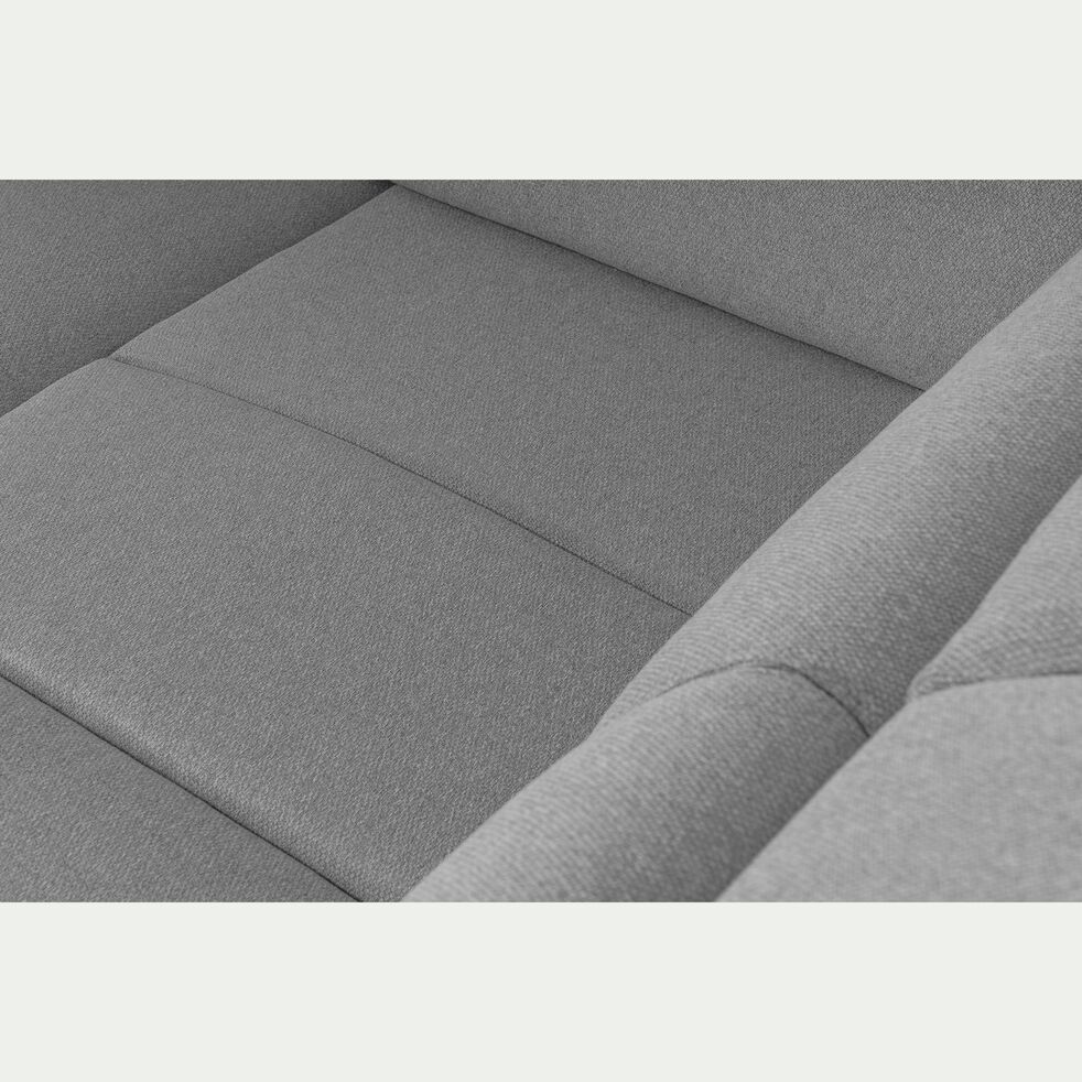 Canapé grand angle convertible avec méridienne droite en tissu baia - gris borie-ORIGANO