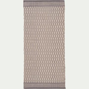 Tapis de cuisine en coton - gris 60x120cm-SHIVA