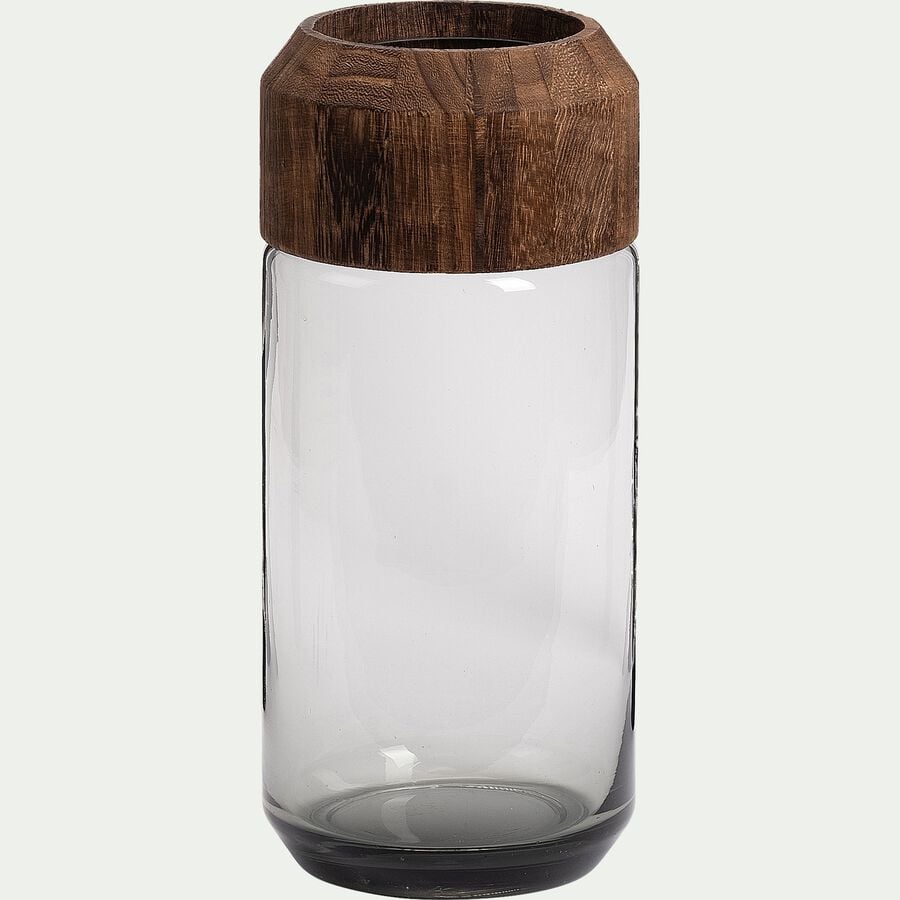 Vase en verre - marron H32cm-RUMENZU