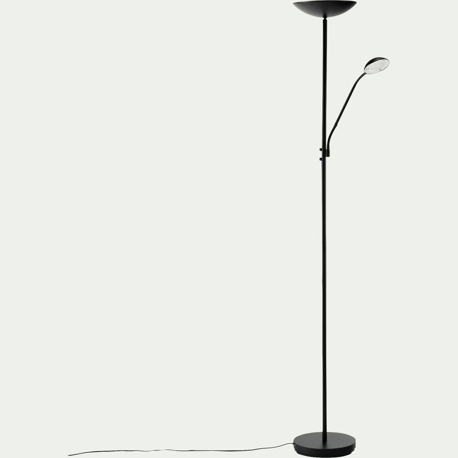 Lampadaire électrifié droit en acier - noir H180cm-ZENITH